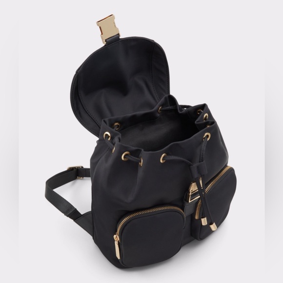 New Aldo Mini Fabric Backpack Handbag Black main image 7